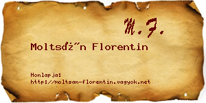 Moltsán Florentin névjegykártya